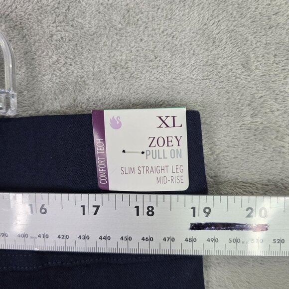 Womens Gloria Vanderbilt Zoey Pull-On Pants Slim Straight Leg Viscose Blend XL - Picture 7 of 11